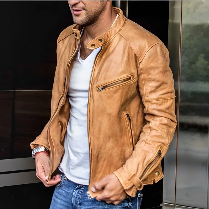 Modische und wasserdichte Herrenjacke mit funktionellem Reißverschluss