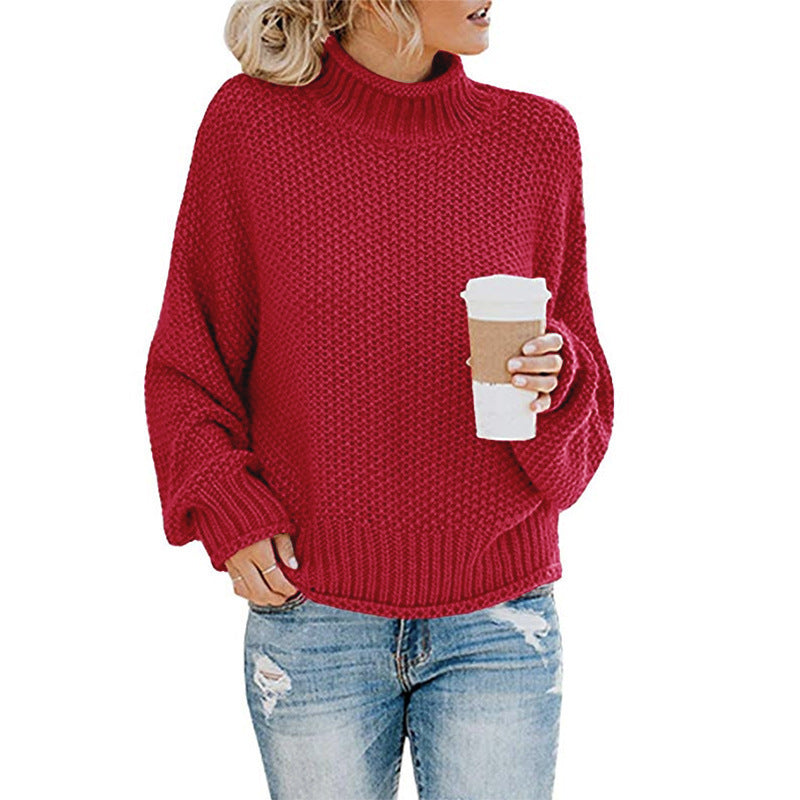 Eleganter Damenpullover mit hohem Kragen - eine stilvolle und warme Lösung für kalte Tage