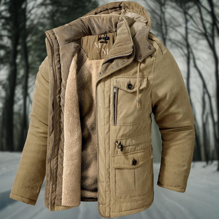 Elegante Herren-Winterbomberjacke mit funktionellem Reißverschluss - ein zeitloser Style für kalte Tage
