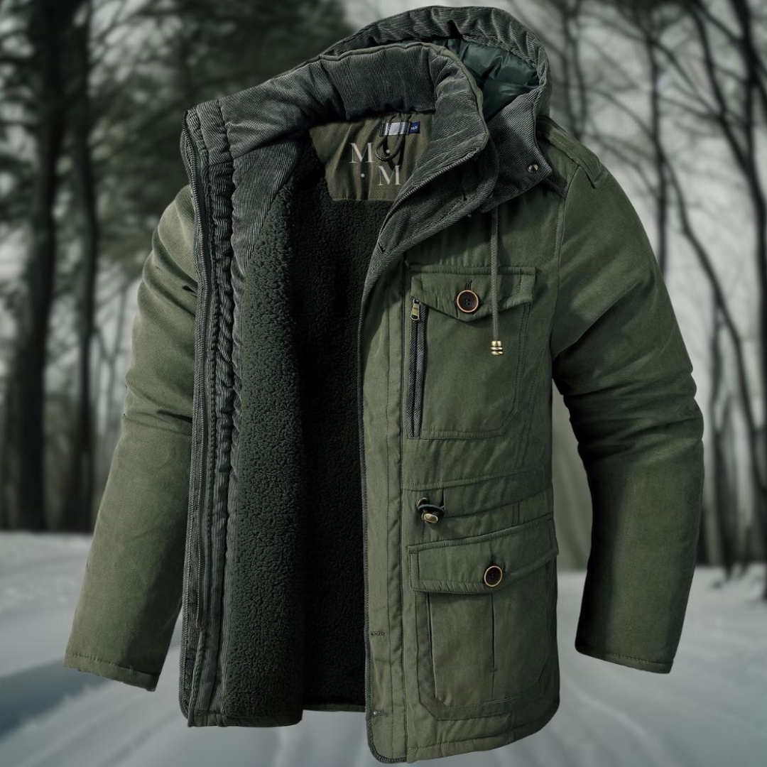 Elegante Herren-Winterbomberjacke mit funktionellem Reißverschluss - ein zeitloser Style für kalte Tage
