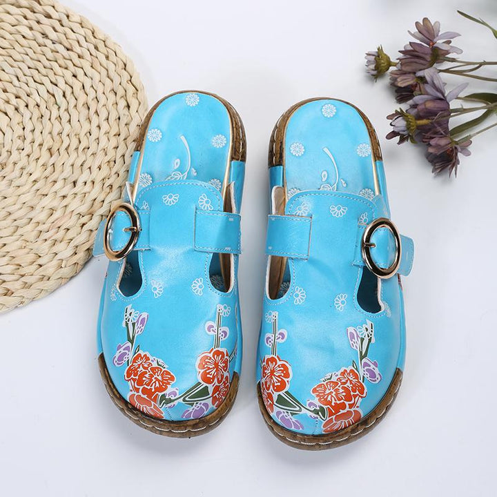 Susa - Modische und handgefertigte Damenpantoffeln mit Blumenmuster für eleganten Komfort