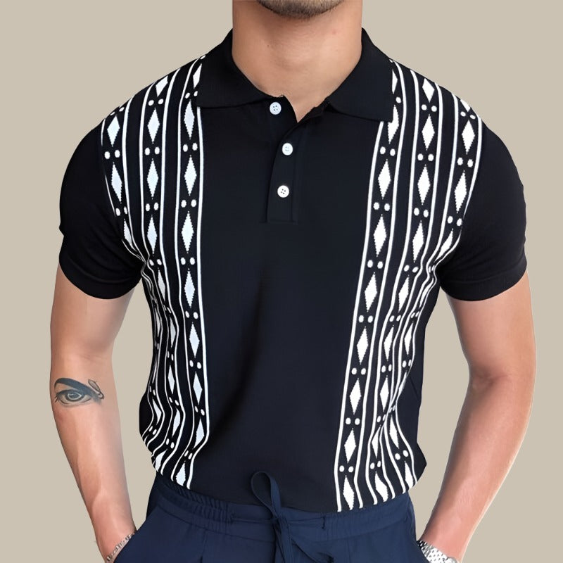 Modisches und bequemes Herren-Kurzarm-Poloshirt mit modischem Design