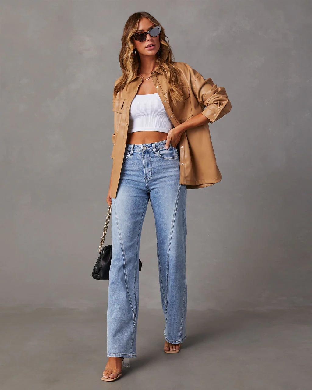Eleganckie damskie jeansy z modnymi paskami - wyjątkowy styl i komfort