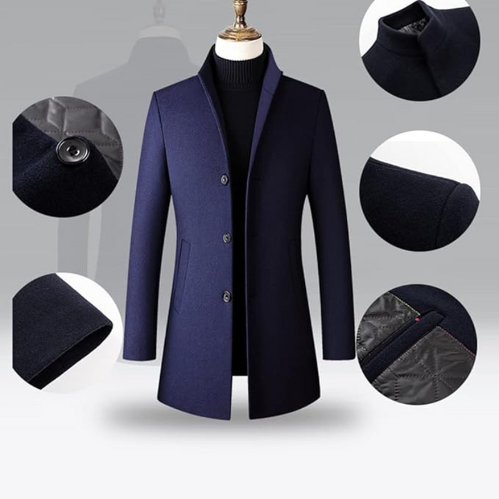Eleganter Herbst-/Wintermantel von Benson für Herren - stilvoll, warm und perfekt für kalte Tage