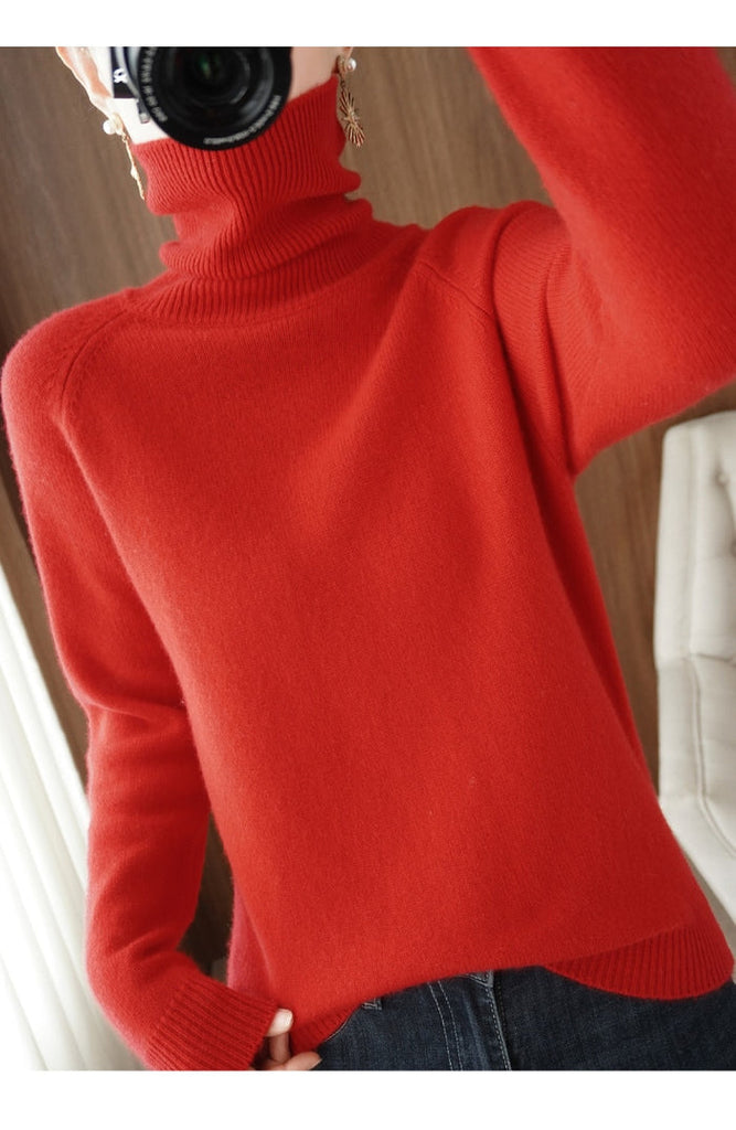 Eleganter Damen-Rollkragenpullover für winterliche Anlässe