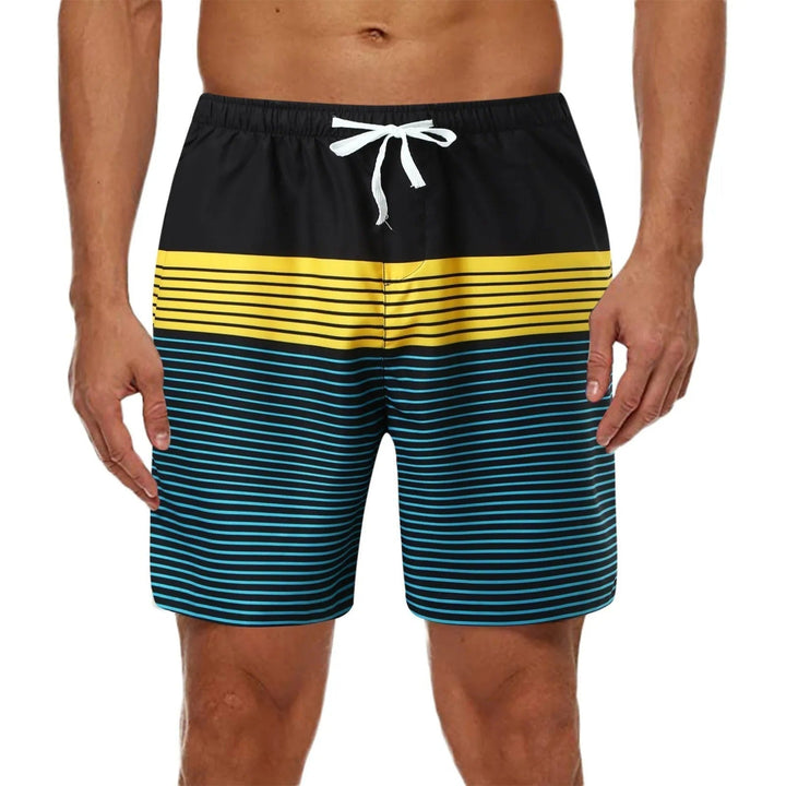 RheemT stijlvolle gestreepte zwemshort met levendige blokpatronen voor een trendy strandlook