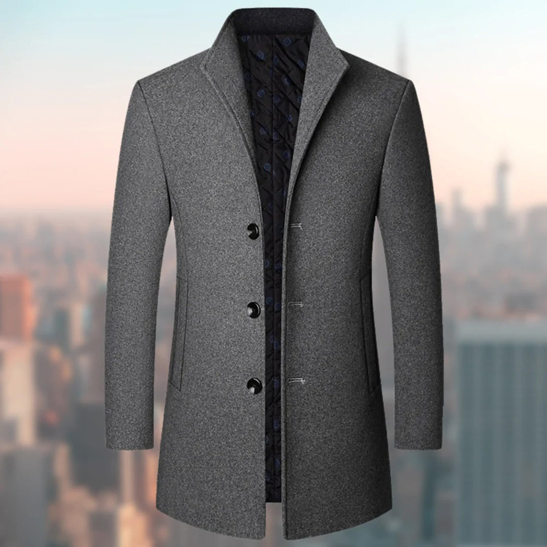 Eleganter Herbst-/Wintermantel von Benson für Herren - stilvoll, warm und perfekt für kalte Tage