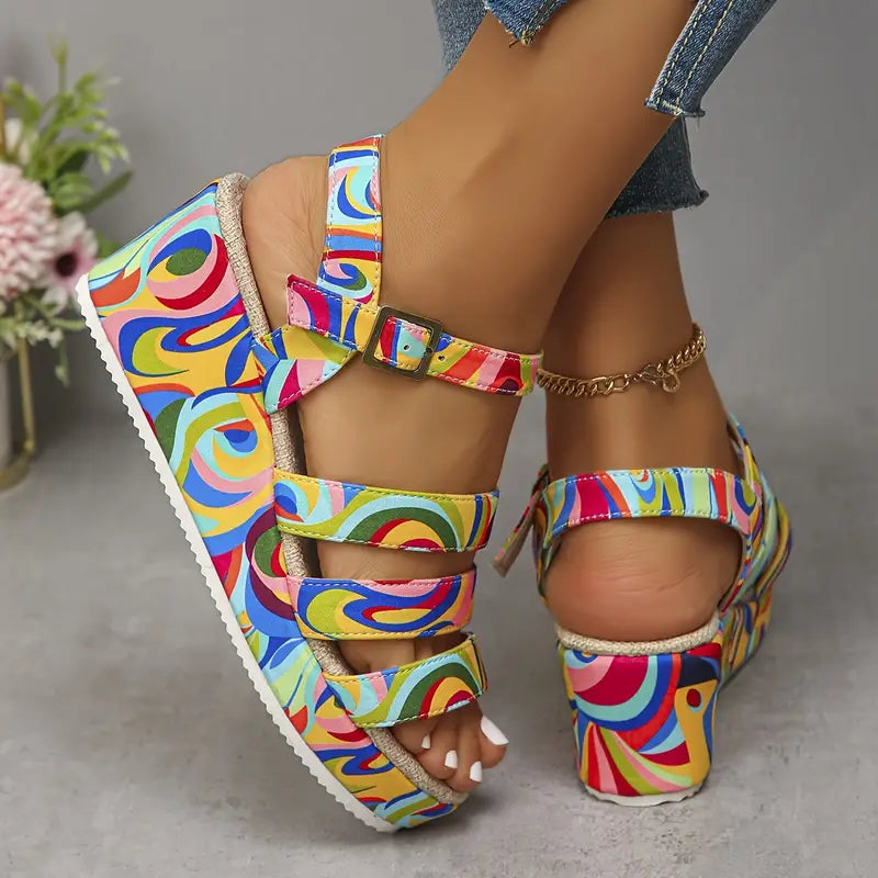Modische bunte Keilsandalen für Damen – Stilvoll und trendy für jeden Anlass