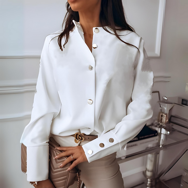 Elegantes Langarmhemd mit Knopfleiste für Damen - eine elegante und modische Wahl