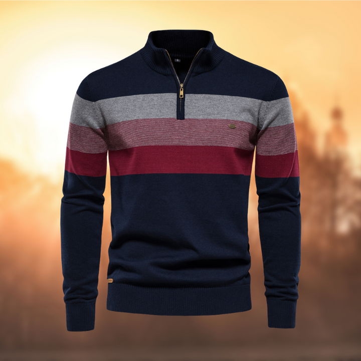 Eleganter und bequemer gestreifter Herren-Pullover - das perfekte Accessoire für stilvolle Männer
