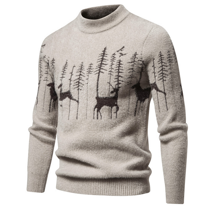 Elegancki męski sweter ze świątecznym wzorem – dodaj stylu na święta