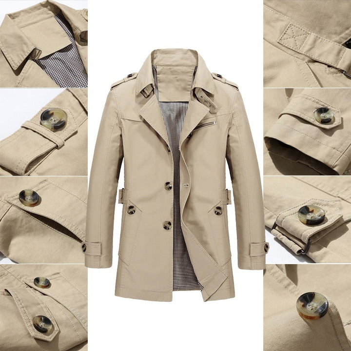 Niccolo™ Trench: Ein klassisches und elegantes Oberbekleidungsstück für Männer für die Frühjahrs- und Herbstsaison