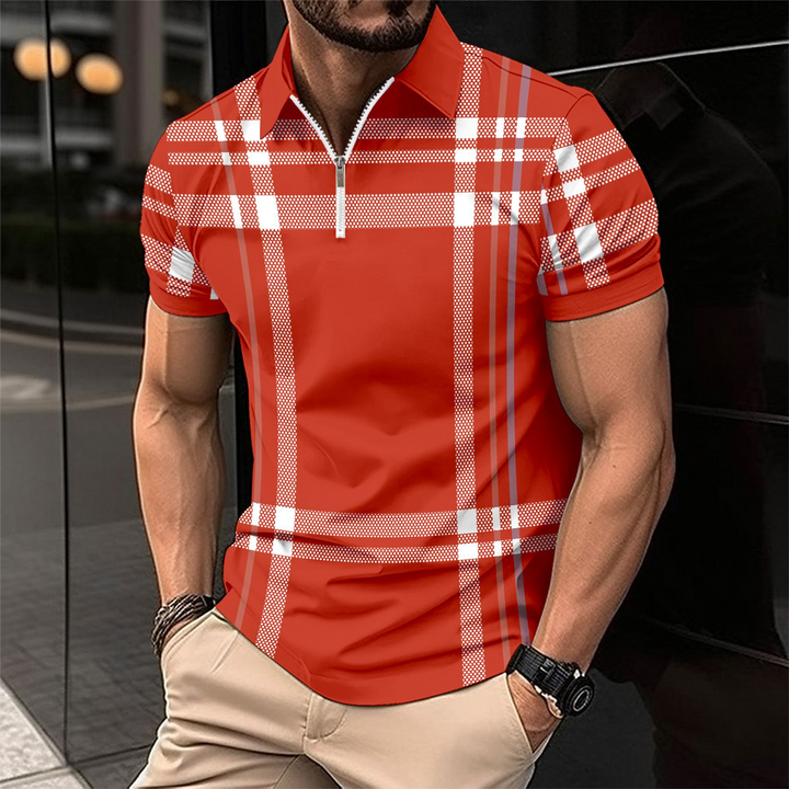 Elegantes Herren-Poloshirt im klassischen Karomuster