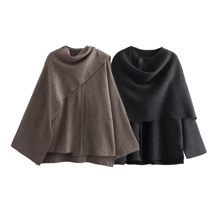 Maddalena™ - Stilvoller Woll-Trench mit elegantem Schal