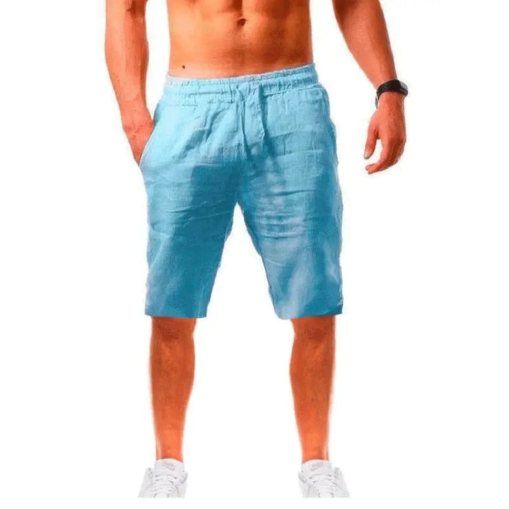 Męskie lniane spodenki fitness – Komfortowe i stylowe spodnie treningowe na każdą aktywność