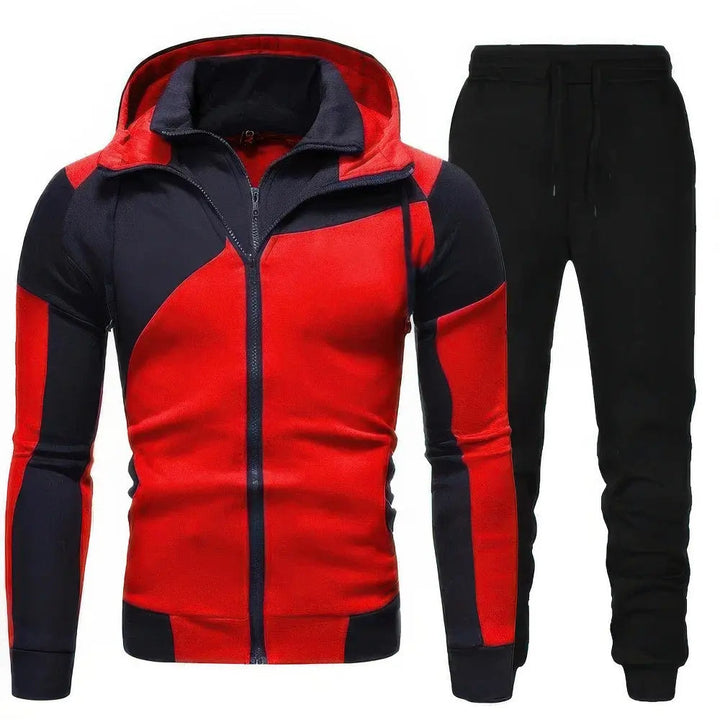 Sportset für Männer - trendiger Kapuzenpulli und Jogginghose mit Strasssteinen für Komfort und Style beim Training