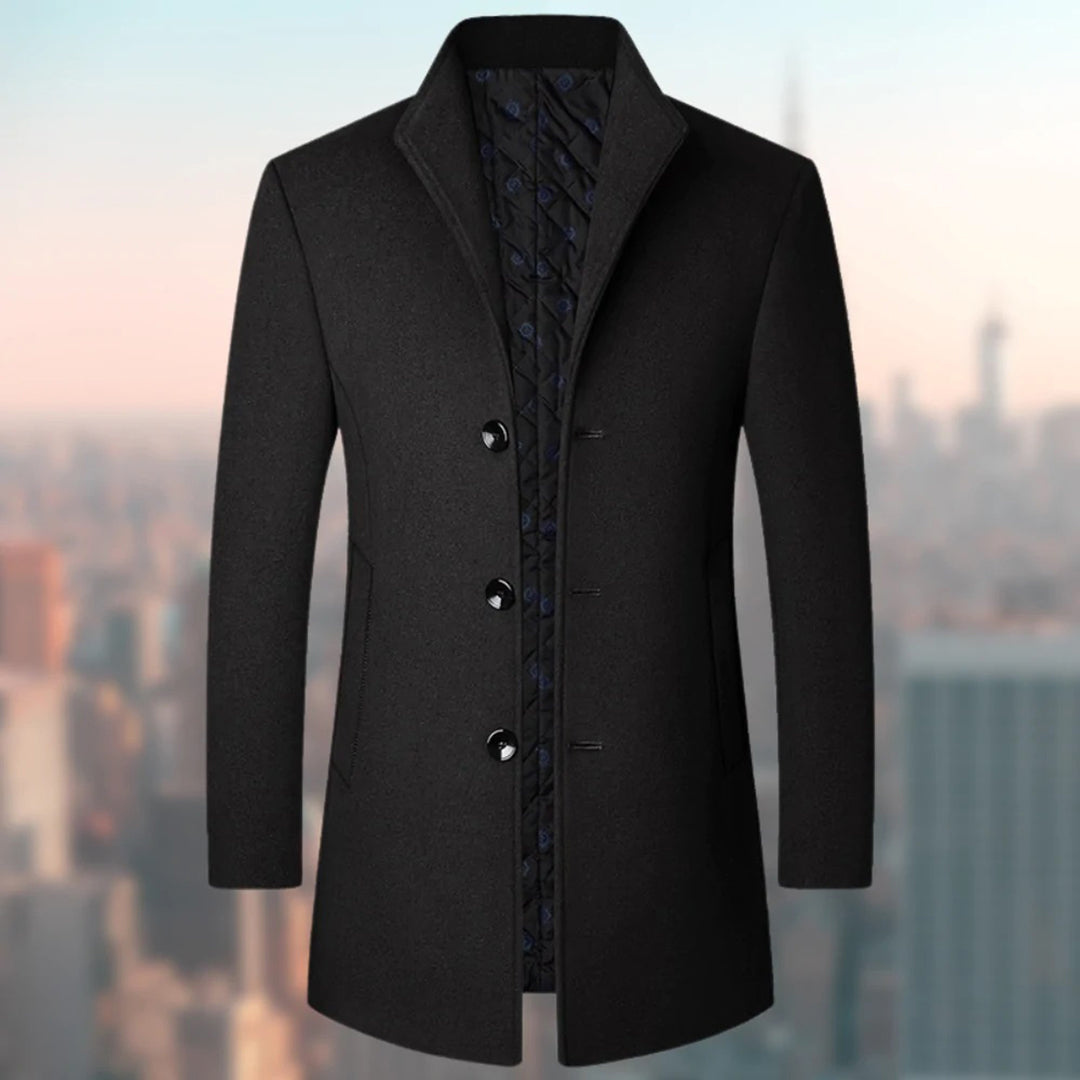 Eleganter Herbst-/Wintermantel von Benson für Herren - stilvoll, warm und perfekt für kalte Tage