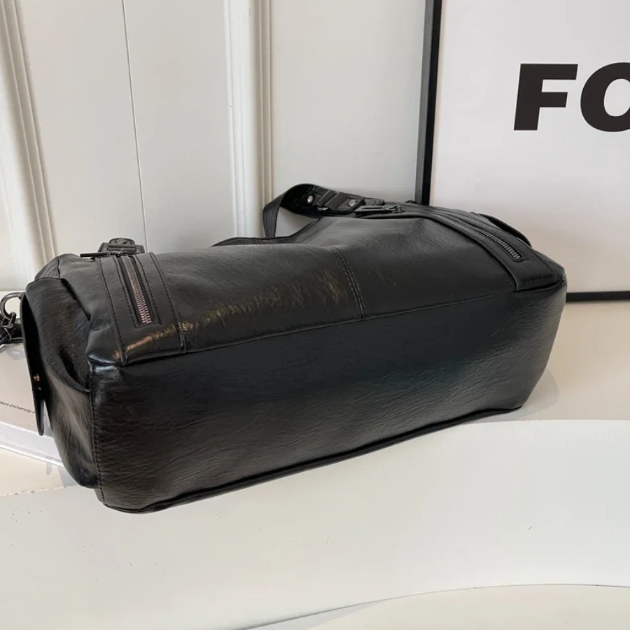 Malyna Elegante Casual Schoudertas met Rits en Verstelbare Band voor Luxe en Comfort