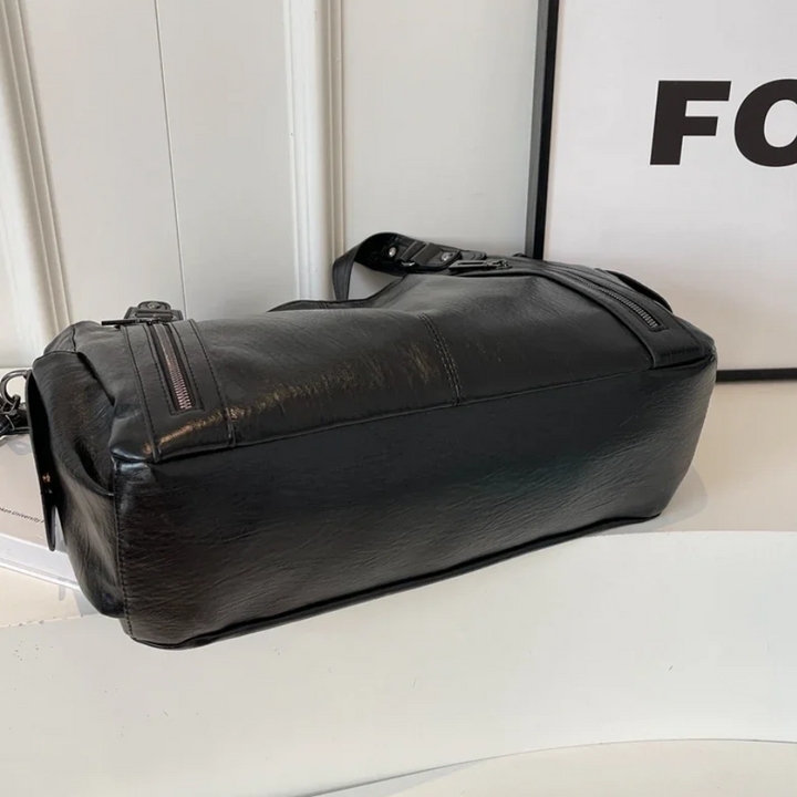 Malyna Elegante Casual Schoudertas met Rits en Verstelbare Band voor Luxe en Comfort