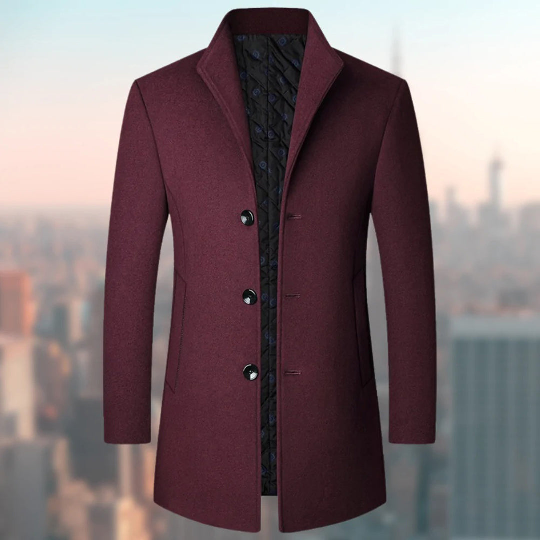 Eleganter Herbst-/Wintermantel von Benson für Herren - stilvoll, warm und perfekt für kalte Tage
