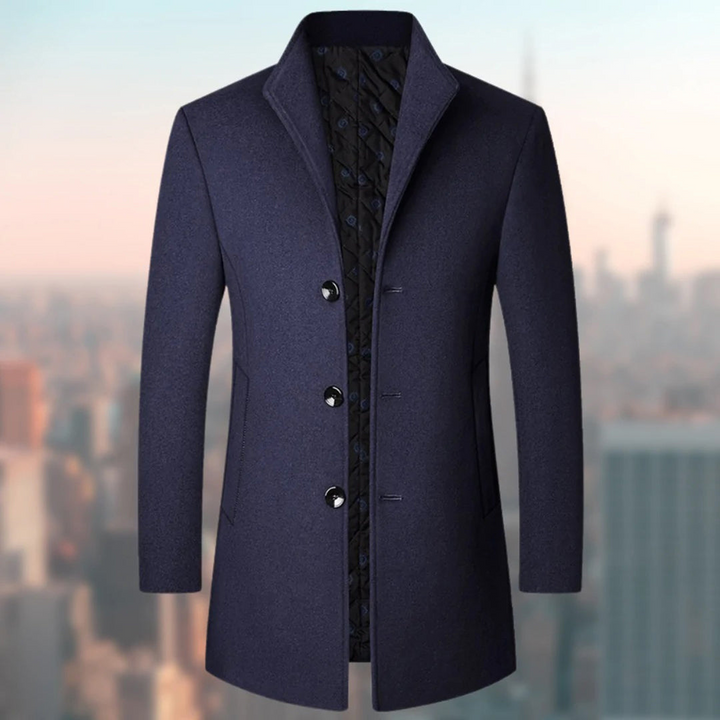 Eleganter Herbst-/Wintermantel von Benson für Herren - stilvoll, warm und perfekt für kalte Tage