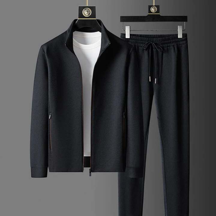 Stylisches zweiteiliges Herren-Zip-up-Set mit praktischen Multifunktionstaschen