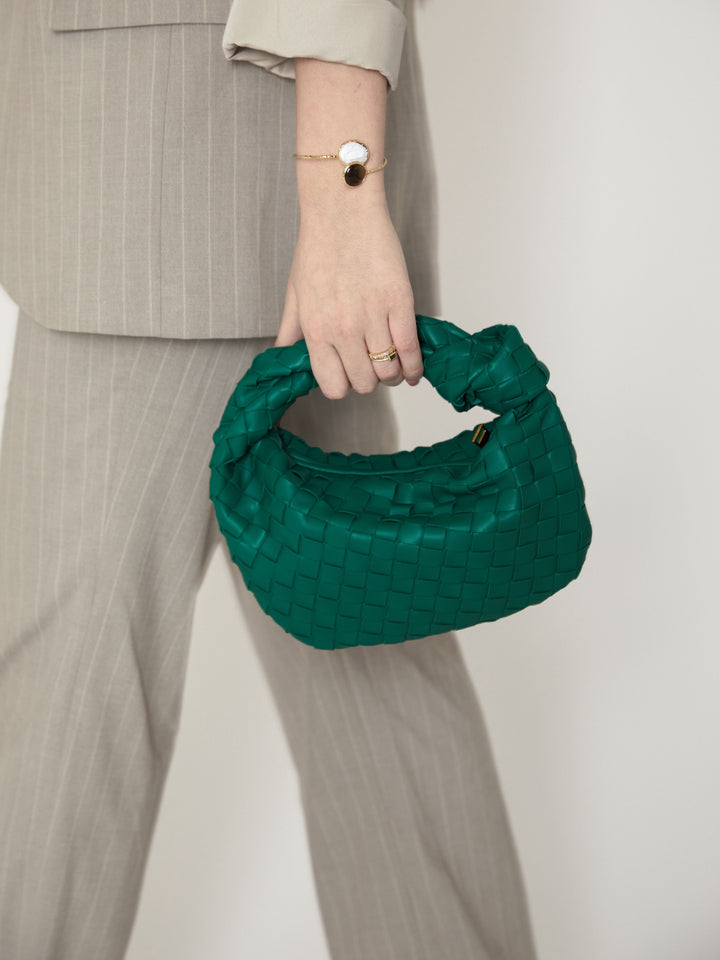 Veera | Étui tissé audacieux en teal pour un look chic et sophistiqué