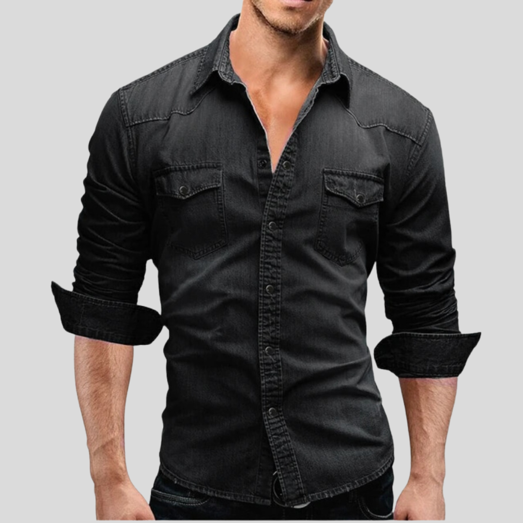 Modisches Slim Fit Denim-Hemd für Herren - außergewöhnlicher Komfort und modischer Look