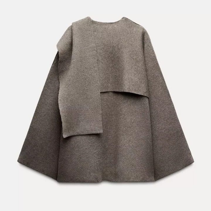 Maddalena™ - Stilvoller Woll-Trench mit elegantem Schal