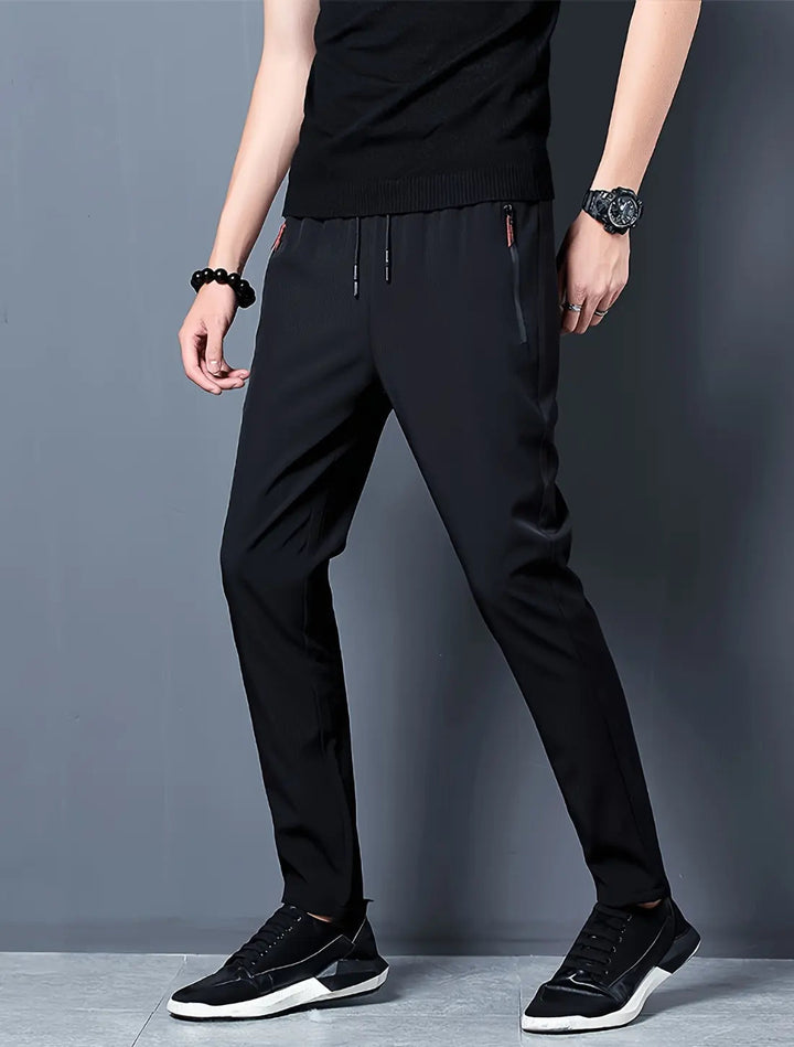 VIQA Męskie Spodnie Sportowe Slim Fit – Lekkie, Elastyczne na Co Dzień i Trening