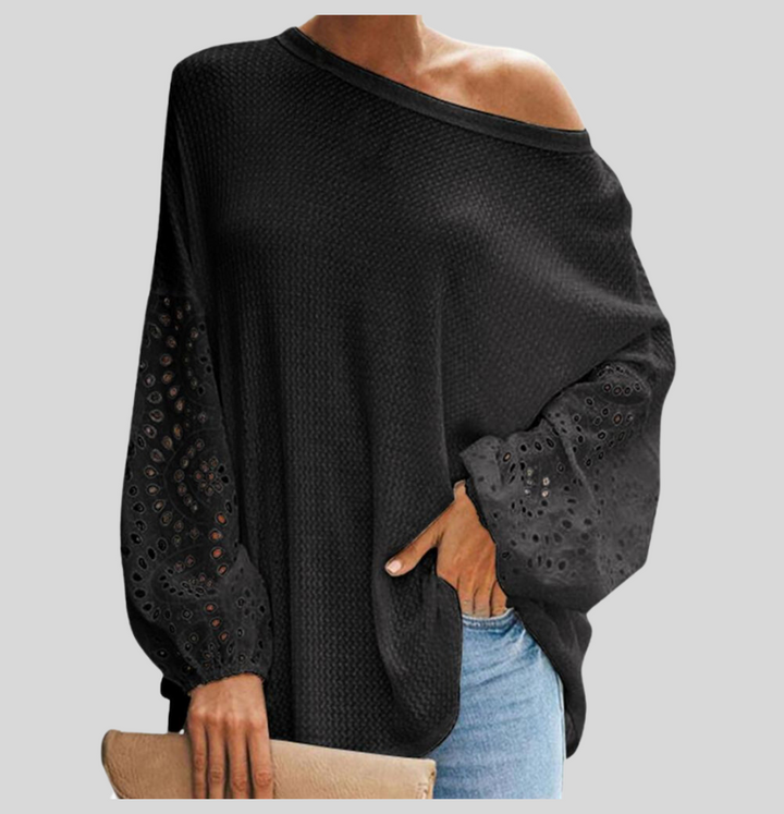 Stylische Damenbluse mit offenen Schultern für einen eleganten und modischen Look