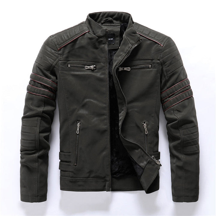 Exklusive Herren-Motorradjacke mit Reißverschluss - stylischer und robuster Schutz für die Straße