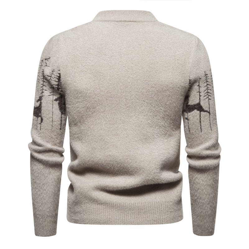 Elegancki męski sweter ze świątecznym wzorem – dodaj stylu na święta