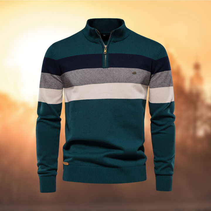 Eleganter und bequemer gestreifter Herren-Pullover - das perfekte Accessoire für stilvolle Männer