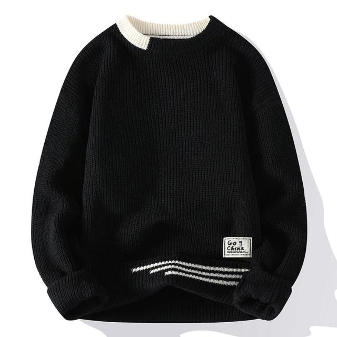 Modischer und bequemer Herrenstrickpullover - perfekt für kühle Tage