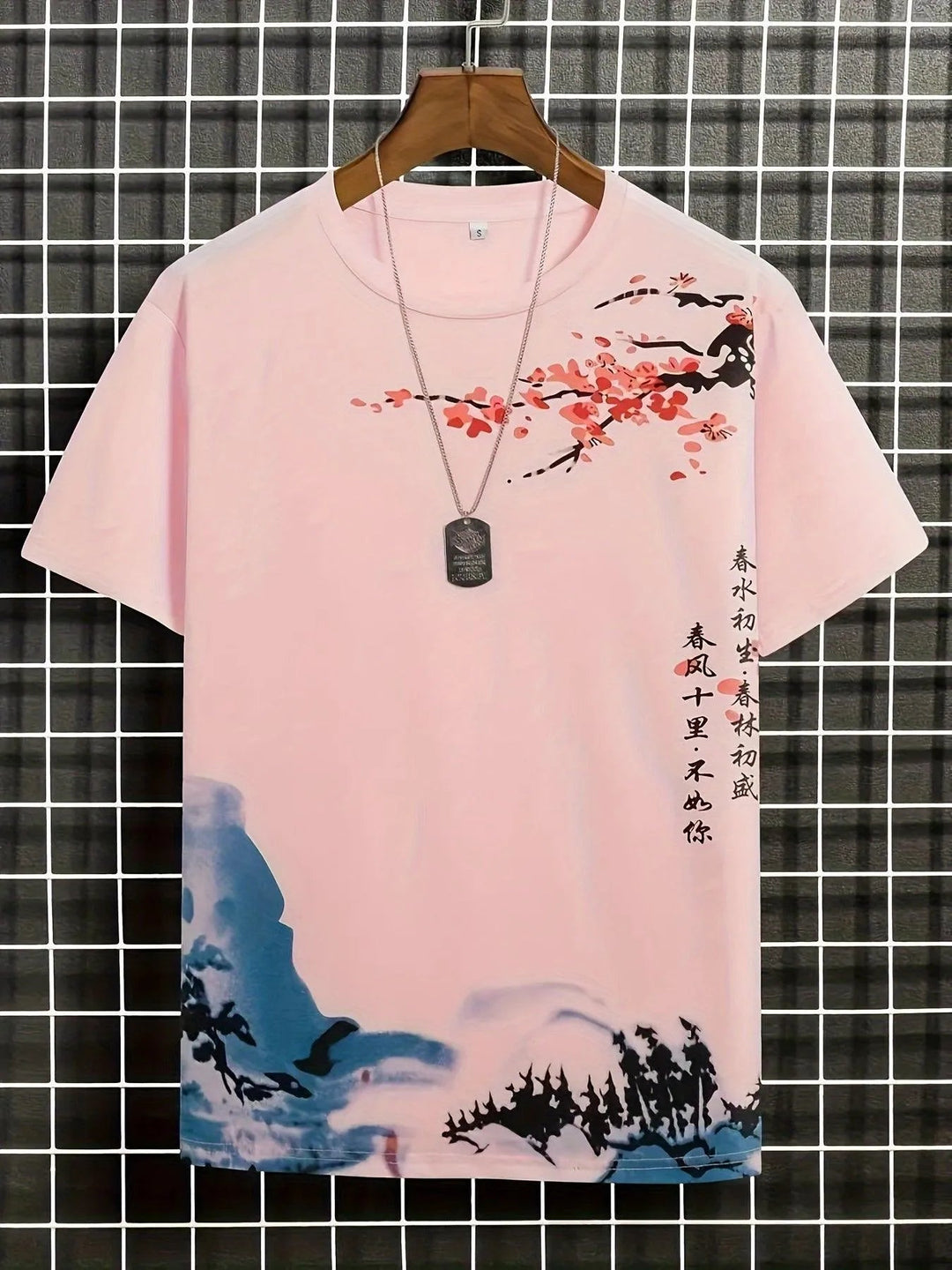 Stylisches Herren-T-Shirt von Gerhard mit auffälligem Blumen- und Wellenmuster