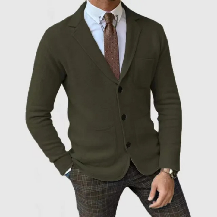 Modischer Slim Fit Strickblazer für Herren mit modernem Design