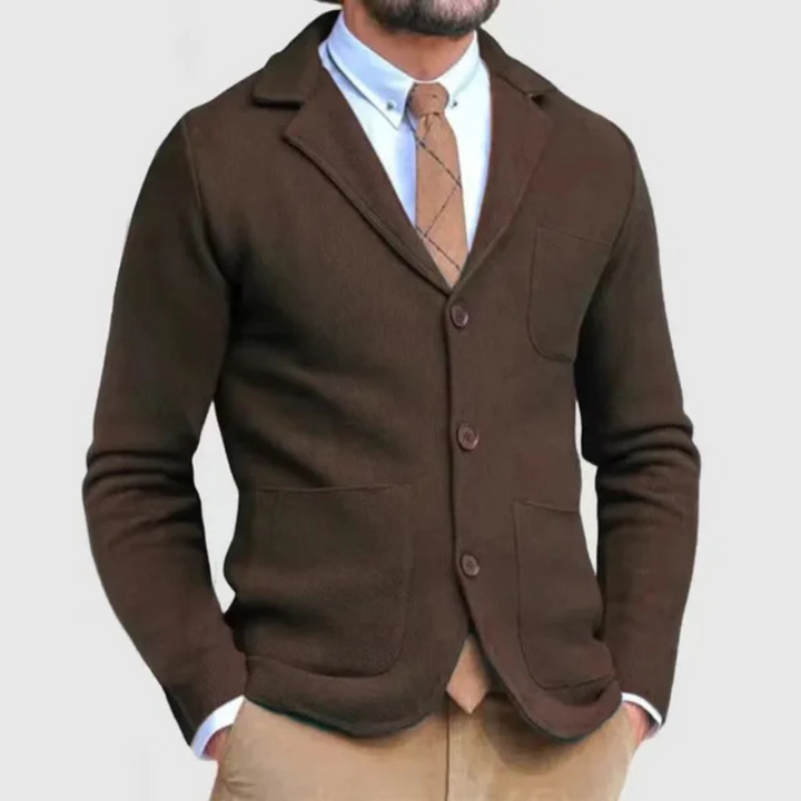 Modischer Slim Fit Strickblazer für Herren mit modernem Design