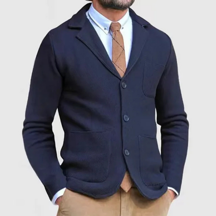 Modischer Slim Fit Strickblazer für Herren mit modernem Design