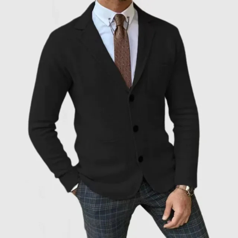 Modischer Slim Fit Strickblazer für Herren mit modernem Design