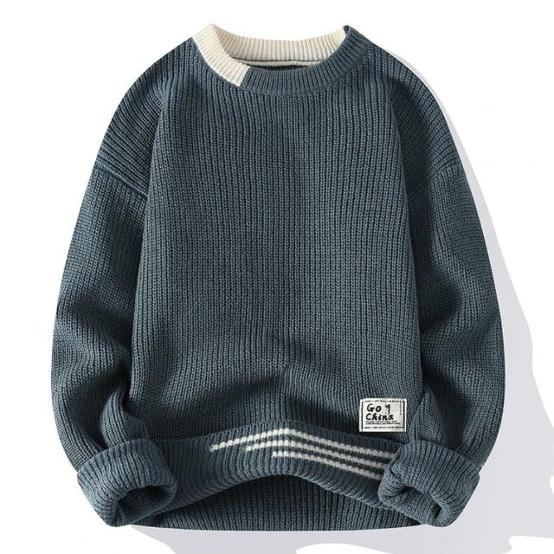 Modischer und bequemer Herrenstrickpullover - perfekt für kühle Tage