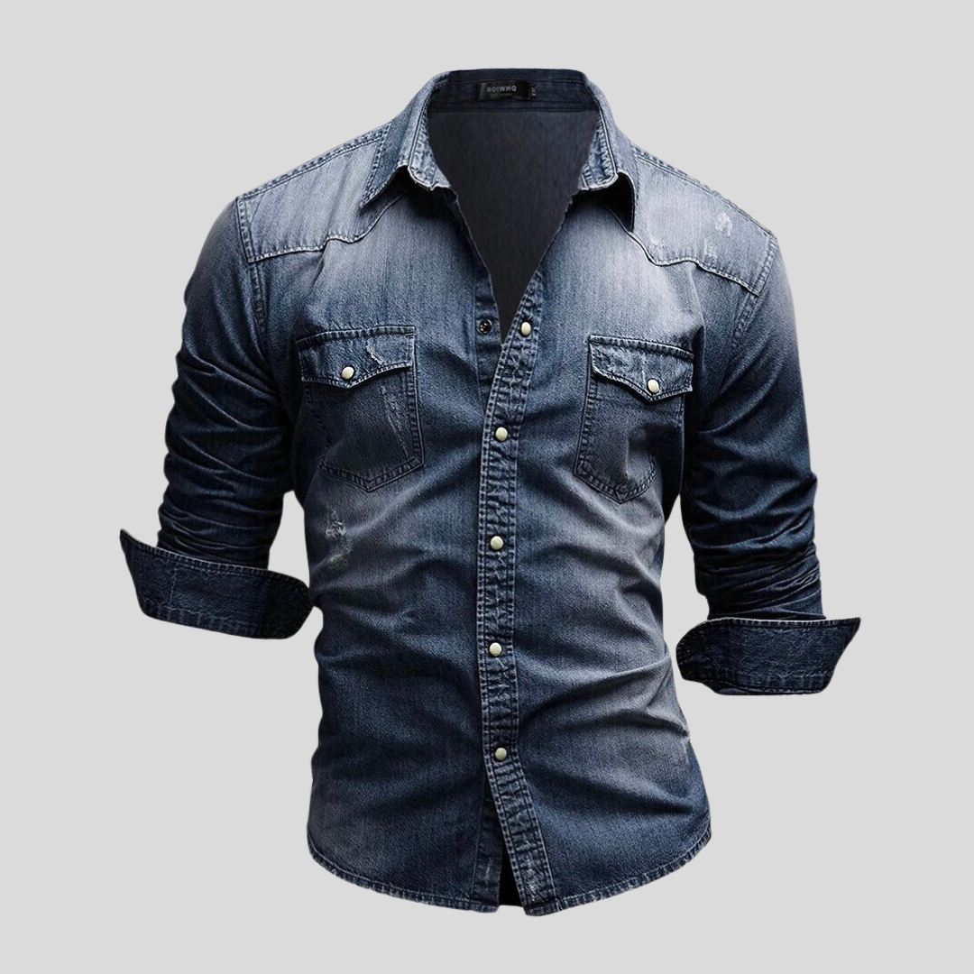 Modisches Slim Fit Denim-Hemd für Herren - außergewöhnlicher Komfort und modischer Look