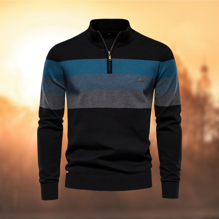 Eleganter und bequemer gestreifter Herren-Pullover - das perfekte Accessoire für stilvolle Männer
