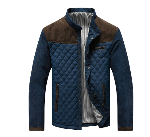 Herren-Winterjacke mit warmer Isolierung und elegantem Steppdesign