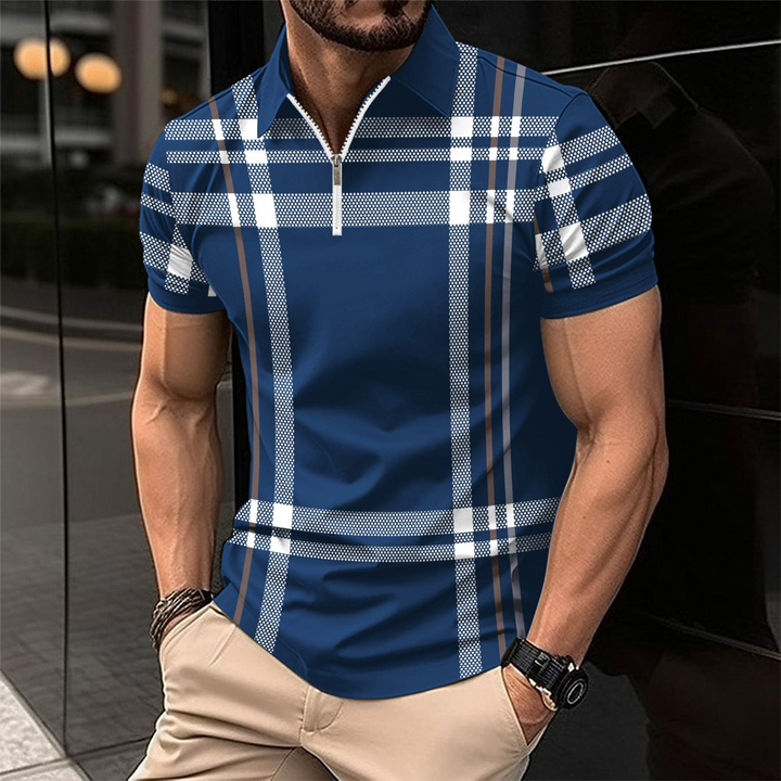 Elegantes Herren-Poloshirt im klassischen Karomuster