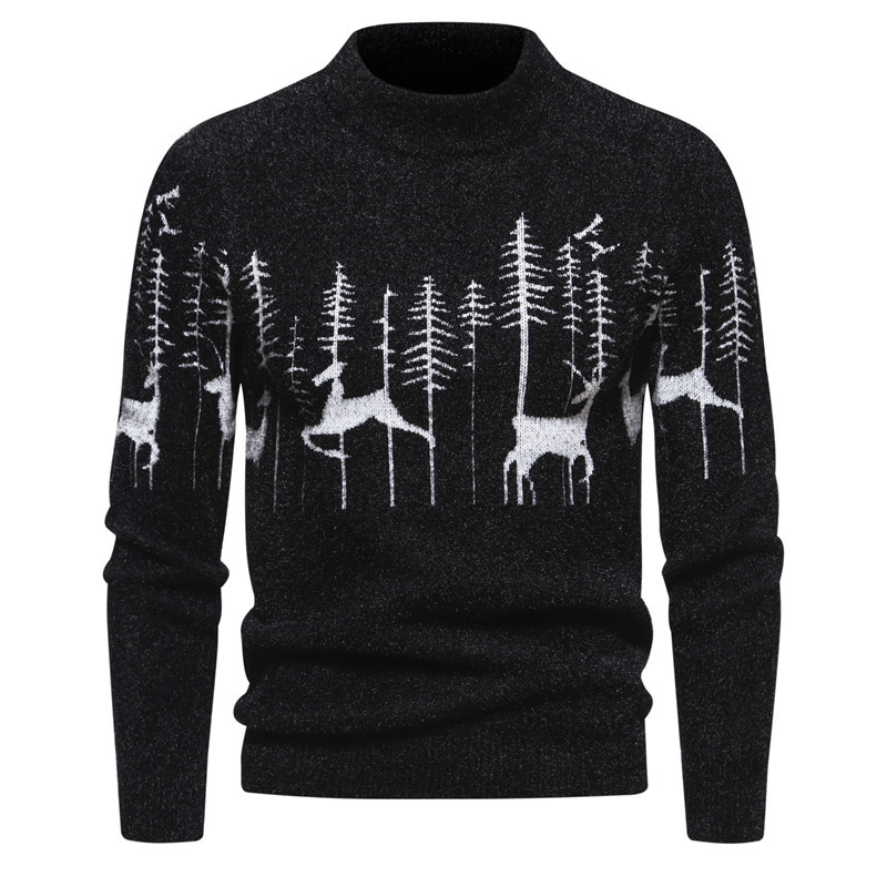 Elegancki męski sweter ze świątecznym wzorem – dodaj stylu na święta