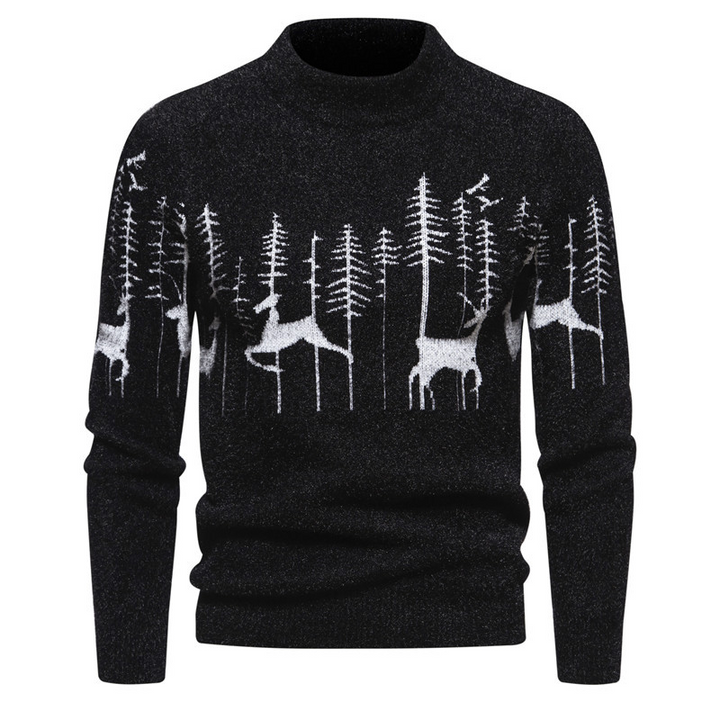 Elegancki męski sweter ze świątecznym wzorem – dodaj stylu na święta