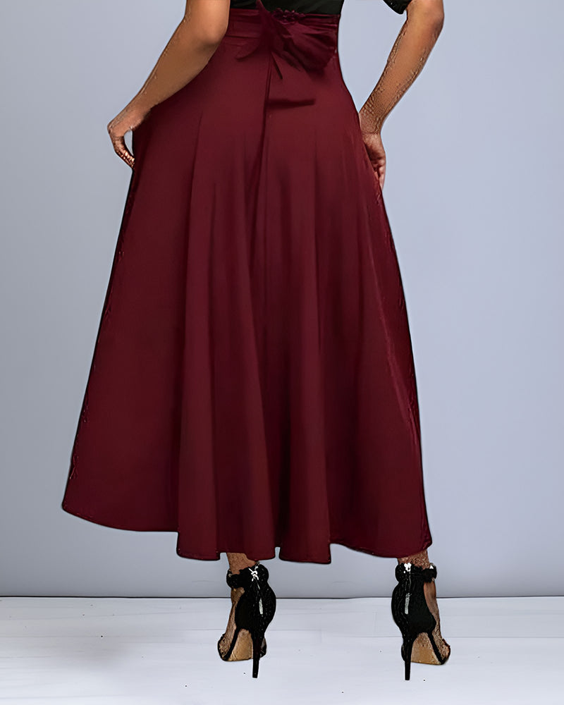 Elegante Damen Hochtaillierte Lange Rock - Saphira