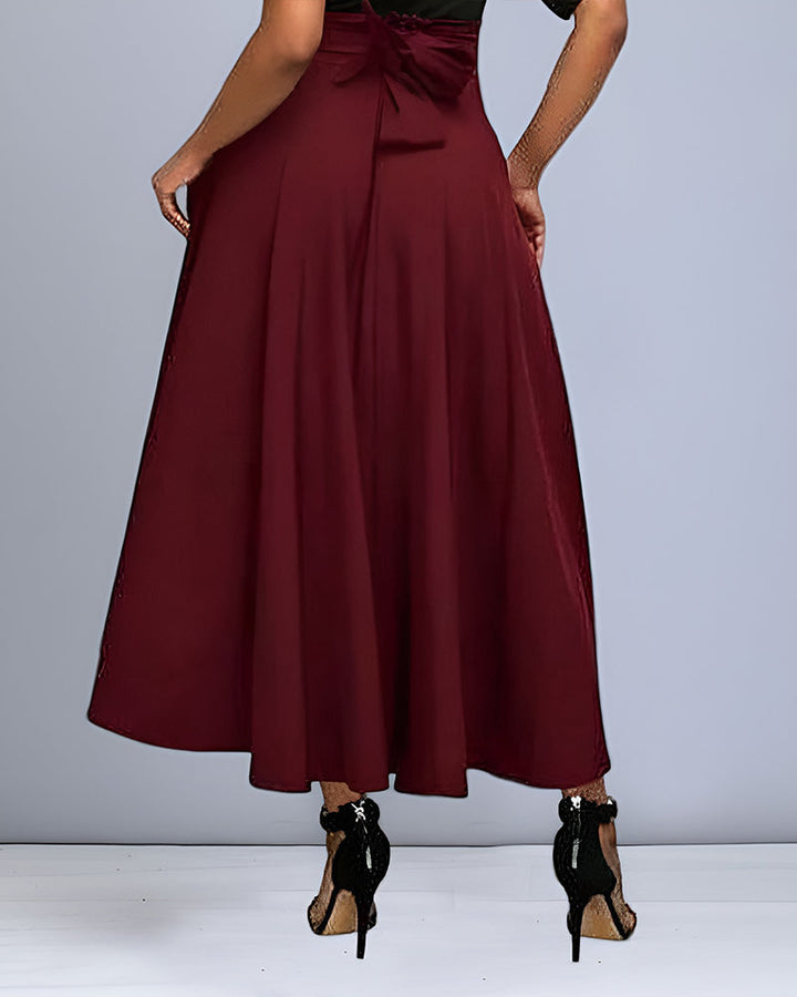 Elegante Damen Hochtaillierte Lange Rock - Saphira