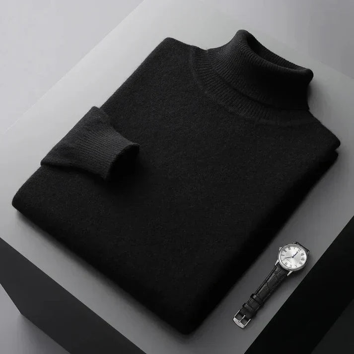 Exklusiver Herren-Rollkragenpullover aus Kaschmir - eine Kombination aus Eleganz und hohem Komfort